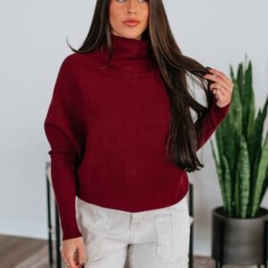 Gretchen Dolman Sweater - Mulberry
