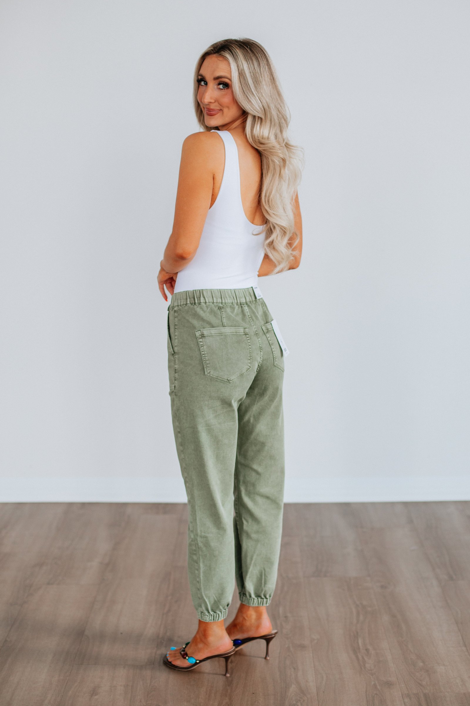 Drea Mica Joggers - Olive - Image 4