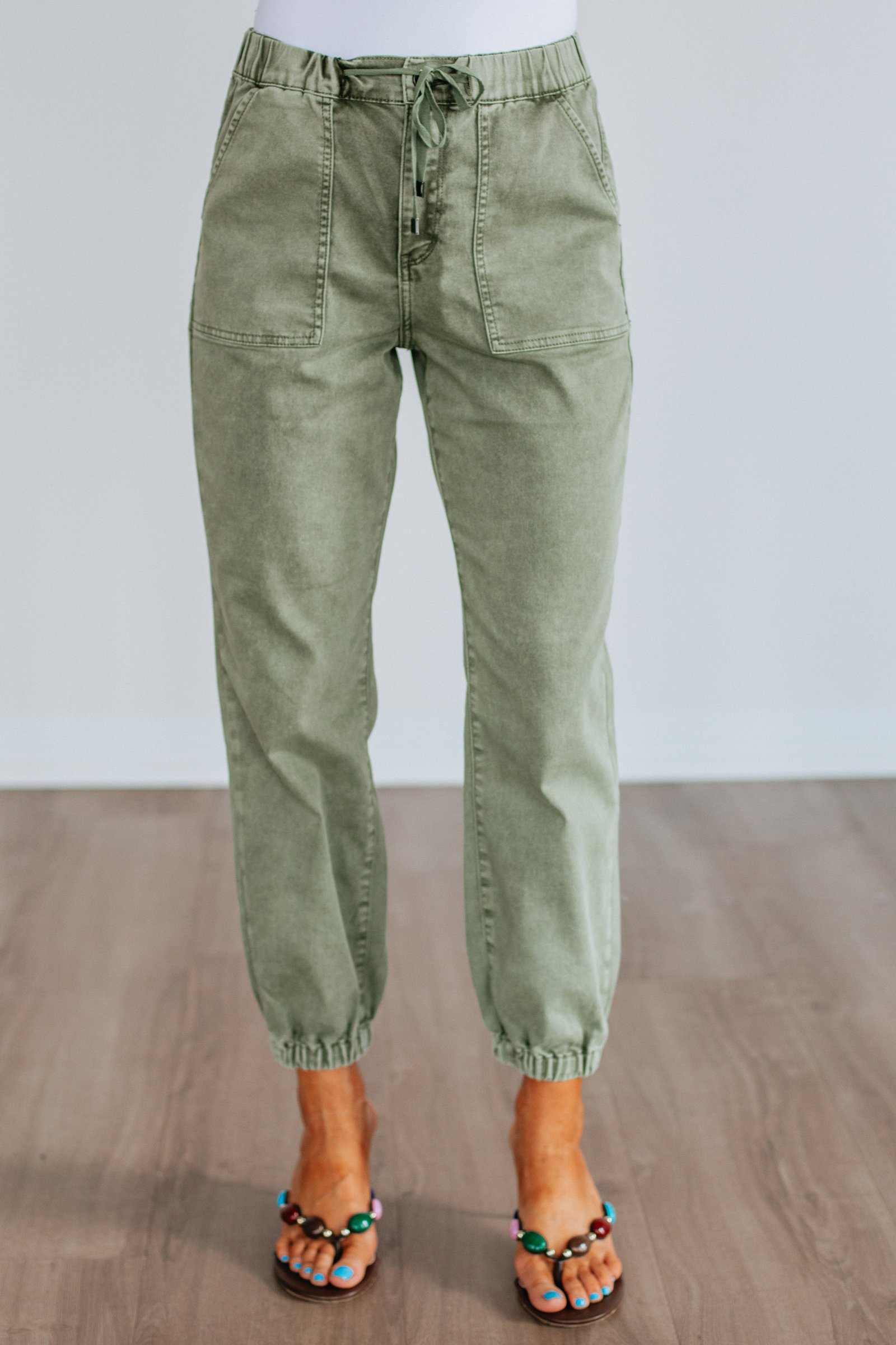 Drea Mica Joggers - Olive - Image 5