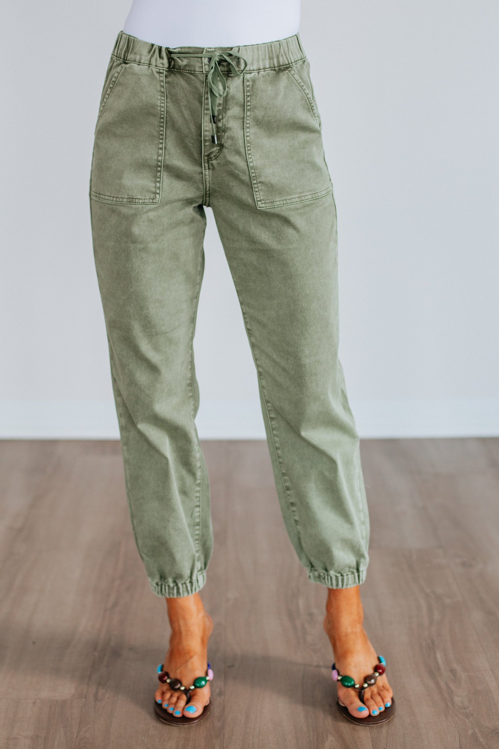 Drea Mica Joggers - Olive - Image 2