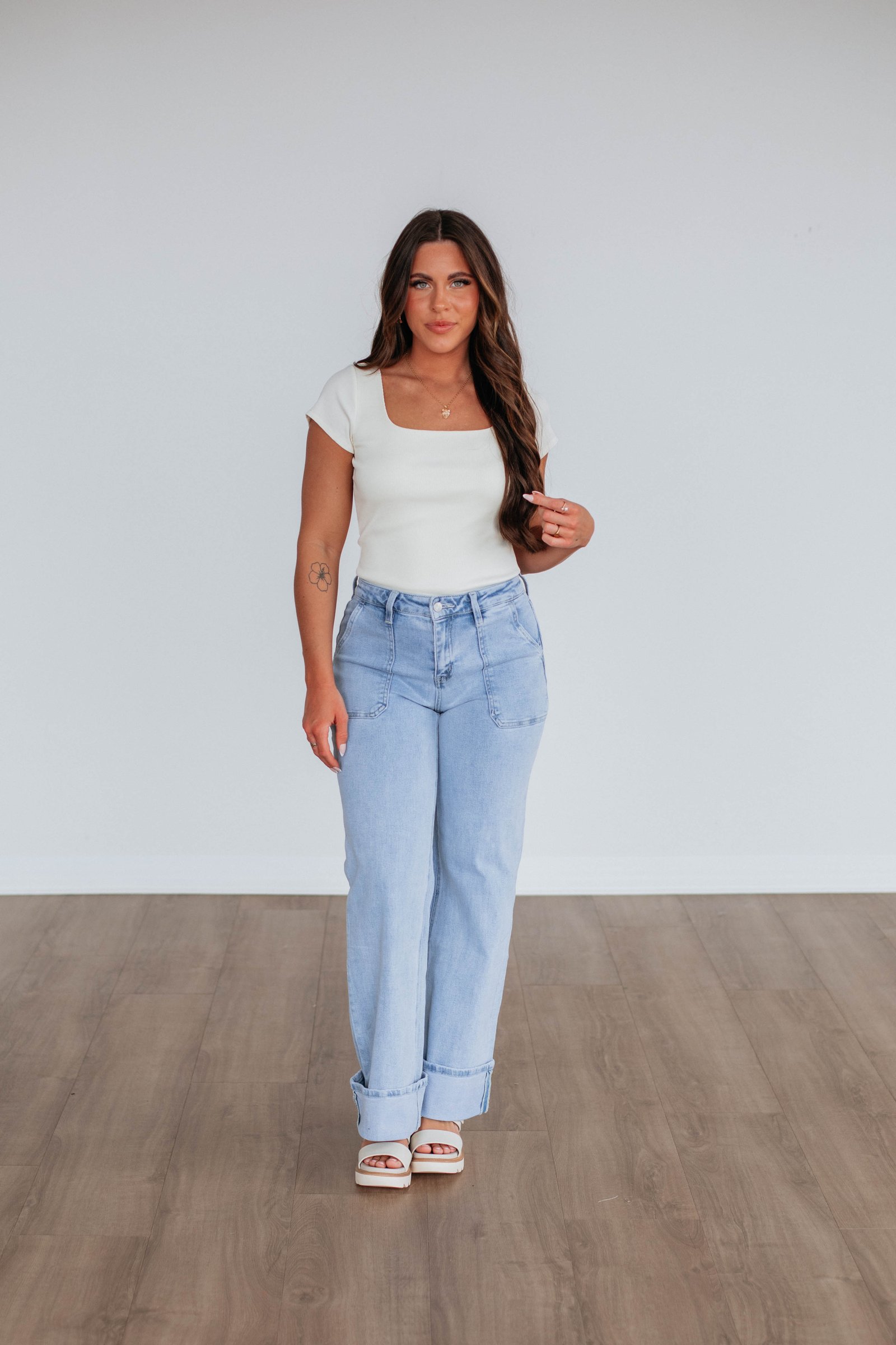 Nicola Ribbed Bodysuit - Cream - Image 2