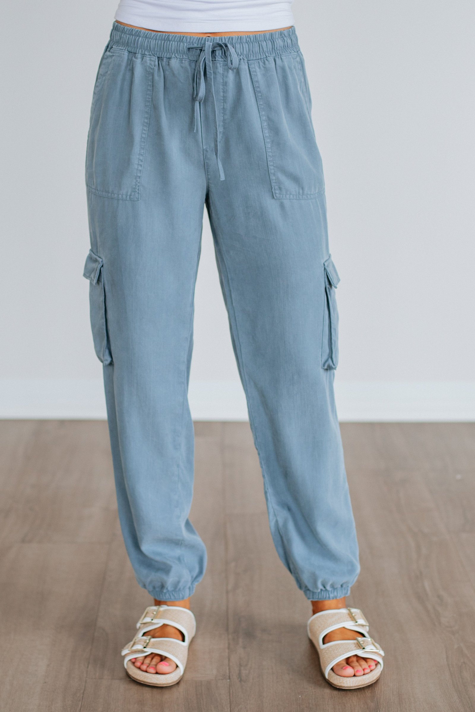 Bodie Cargo Joggers - Slate Blue - Image 2