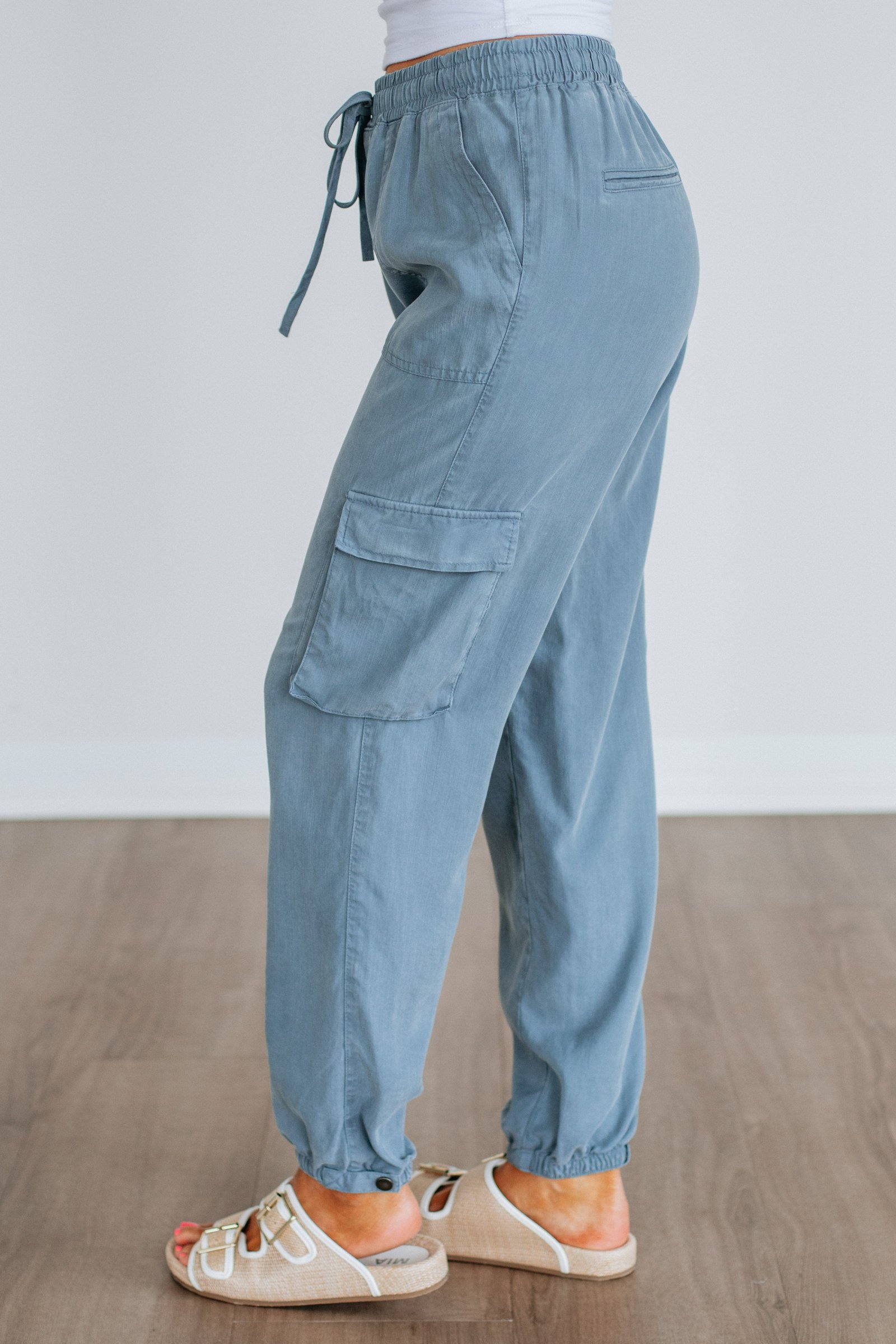 Bodie Cargo Joggers - Slate Blue - Image 6