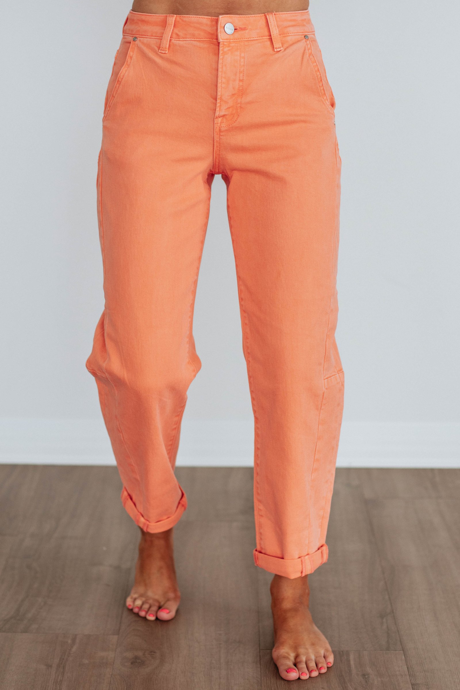 Mallorie Risen Jeans - Coral Peach - Image 5