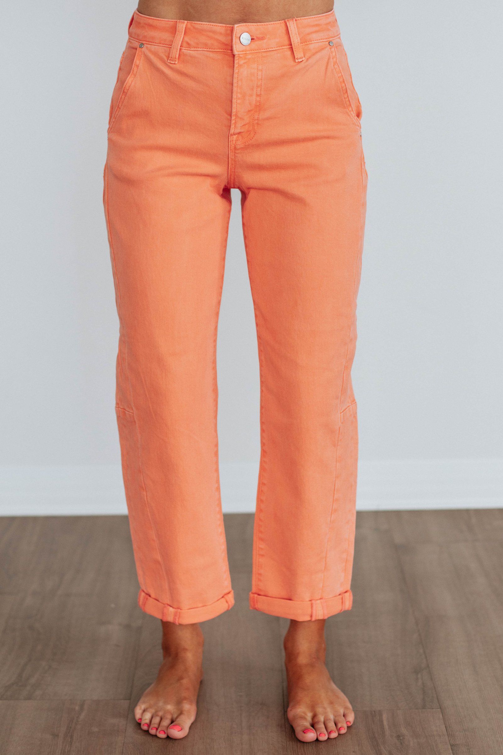 Mallorie Risen Jeans - Coral Peach - Image 3