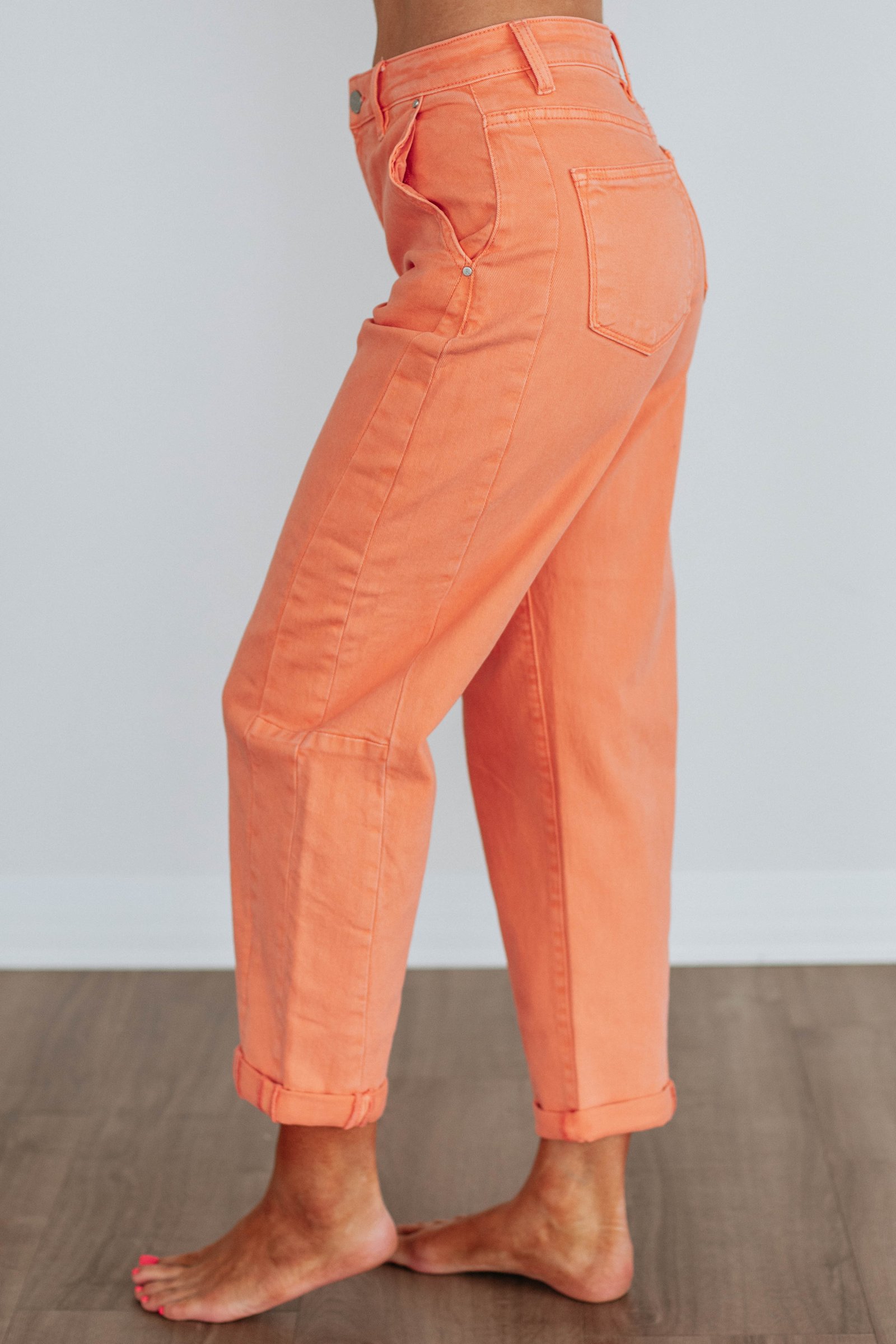 Mallorie Risen Jeans - Coral Peach - Image 2