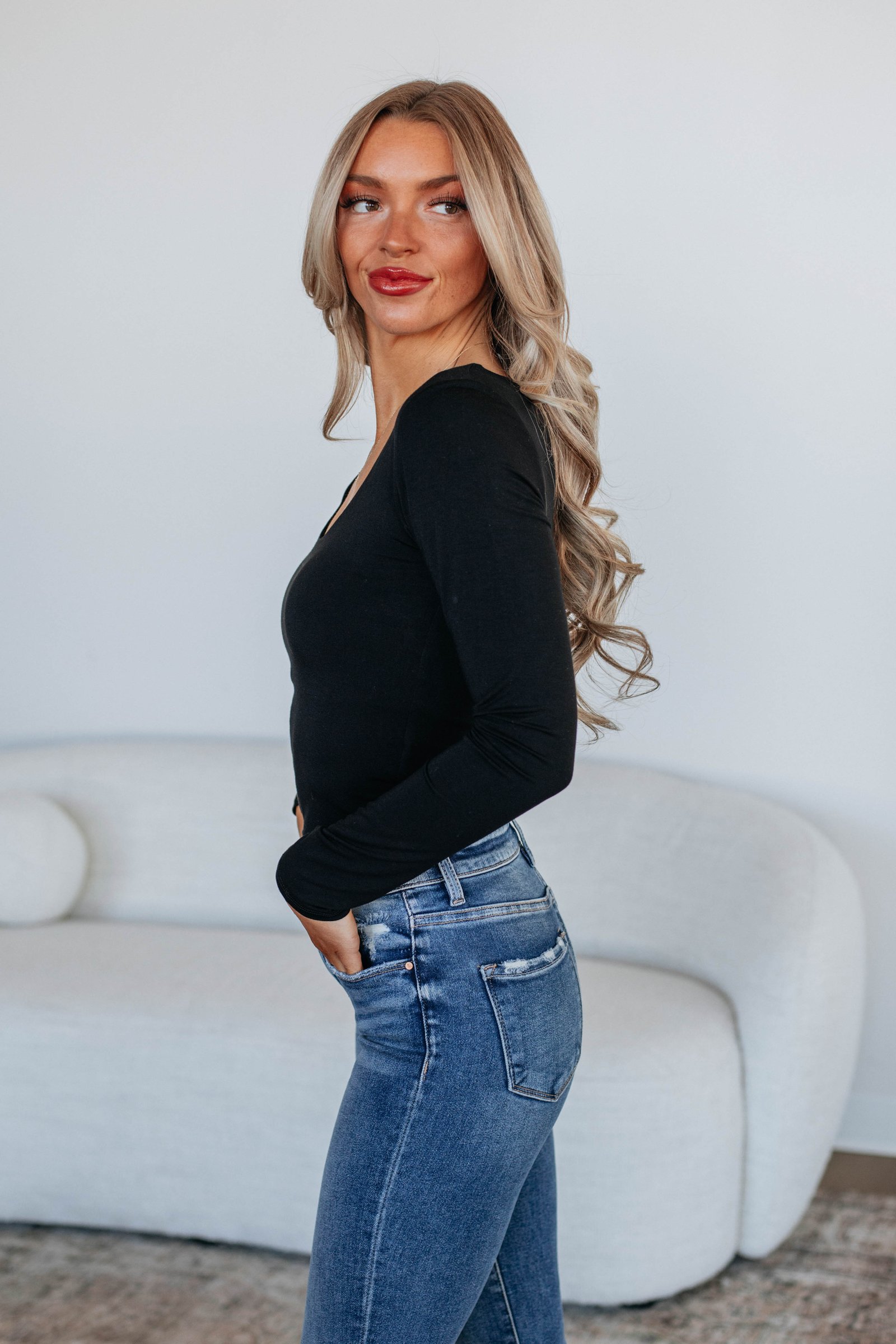 Shayla Basic Top - Black - Image 4