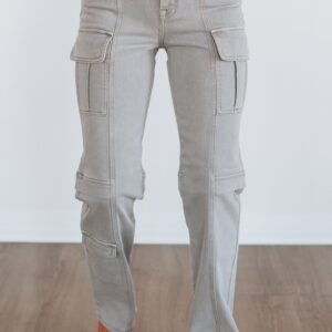 Tracey Hidden Cargo Jeans - Gravel