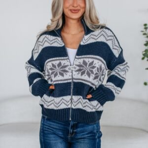 Ayrine Knit Jacket - Navy