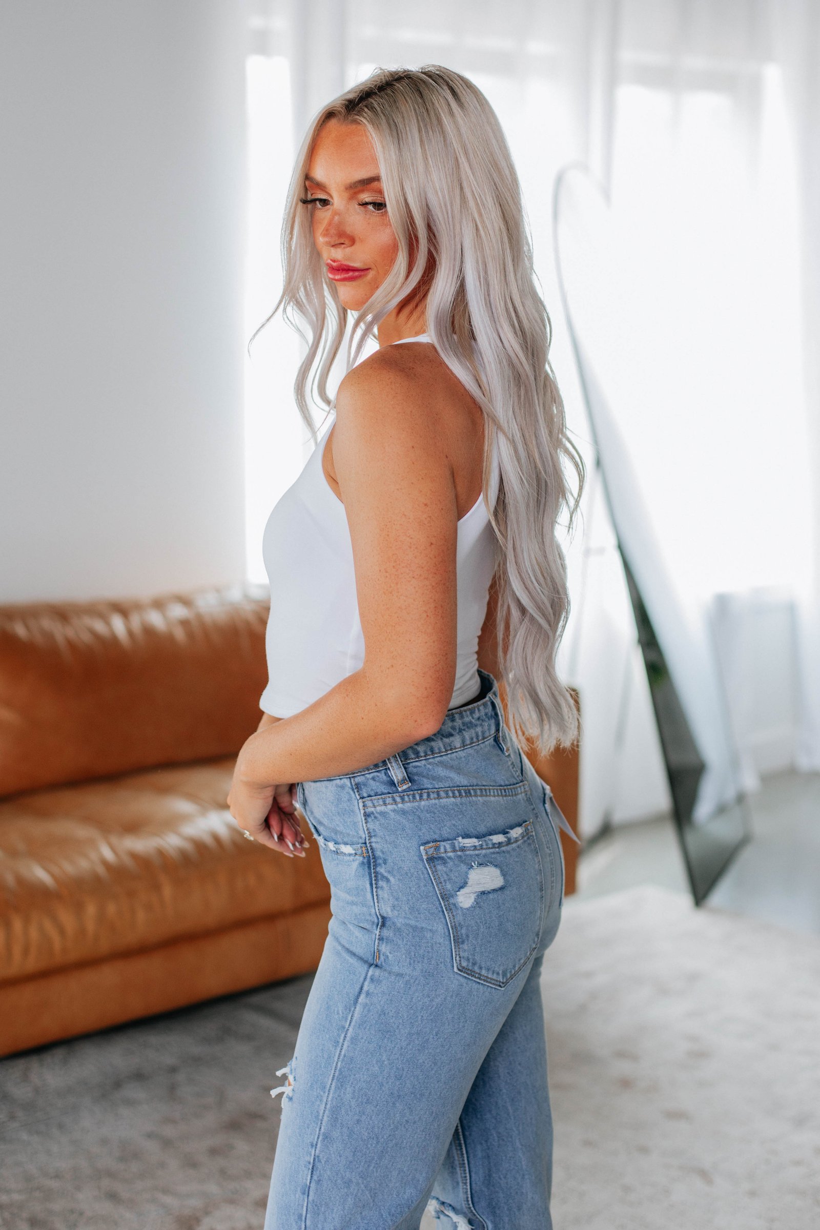 Angelina Basic Tank - Ivory - Image 4